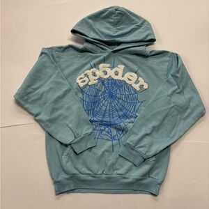 Sky Blue Sp5der Web Hoodie